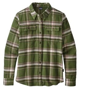 Patagonia Green Plaid Button Down Shirt